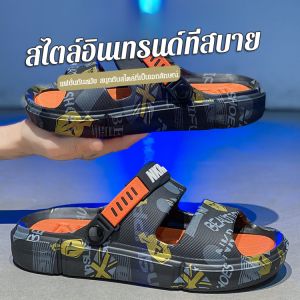 รองเท้าแตะชายกันลื่นที่แฟชั่นและลำเหมาะกับเดินชายหาด รองเท้ากันน้ำ EVA สำหรับผู้ชายในช่วงฤดูร้อนและระบายอากาศได้ดีสำหรับพักผ่อนริมทะเล