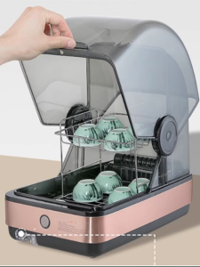 Portable Small Size Office Desktop Tea Cup Disinfecting Cabinet Drying without Drainage 220V 110V Kitchen Appliance