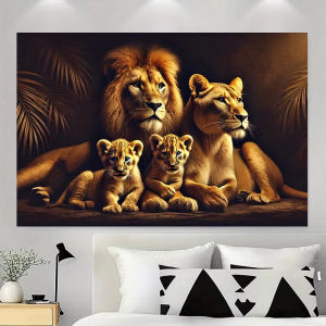 500 1000 1200 2000pcs Jigsaw Puzzle Royal Lion Family Wildlife Safari Jungle Animals Scene Challenging Brain Teaser Family Fun