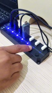 KIVEE ฮับ USB 4/7 พอร์ต ABS USB-C 3.0 หน้าจอปังกฎหลาย Splitter Adapter สำหรับแล็ปท็อป Xiaomi Lenovo MacBook PC คอมพิวเตอร์