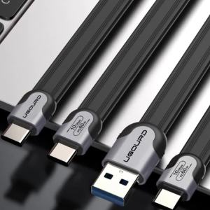 Cáp USB A Sang Type C UGOURD 10Gbps USB C Sang C 3.1/3.2 Gen2 Tốc Độ Cao Truyền Dữ Liệu Và Sạc Dành Cho SSD Ổ Cứng Hub Dài 0.15m-3m Dẹt Mềm Mại