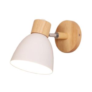 JOYINLED Wooden Nordic Wall Lamp Modern Wall Sconce For Bedroom Living Room Home Lighting Macaroon 6 Color Steering Head E27