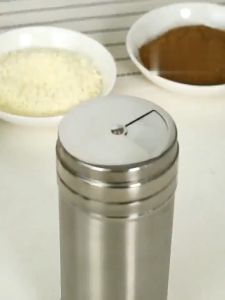 LD-C1265 Tempat Bumbu Dapur Stainless Tutup Putar Serbaguna / Tempat Merica Gula Lada / Wadah Garam