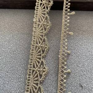 4m/13.12ft Each Pack Golden Silk Lace Trims Flower Fabric Sewing Accessory Curtain Curve HandMade DIY Crafts clothes Decorations