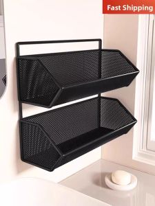 evesigar | Wall Mounted Drill-Free Storage Shelf Bathroom Rack