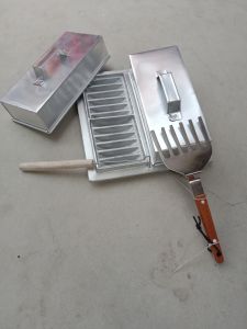 paket cetakan kue pancong lumer premium sekat garpu + tutup