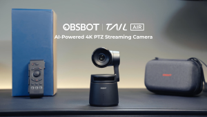 OBSBOT Tail Air AI-Powered PTZ 4K Webcam Streaming Camera Advance AI Auto Tracking Kamera NDI Support with Built-in Battery 1500mAh
