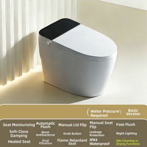 Smart Foam Shield Low Pressure Limitation Immediate Heating Siphonic Toilet