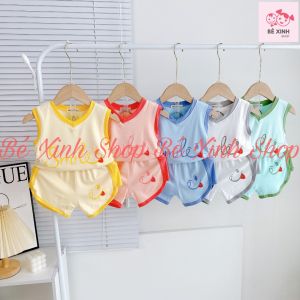 [Mới Về]Đồ Bộ Áo Quần Sát Nách Thun Lạnh Cho Bé Trai Bé Gái Minky Mom  Bộ Quần Áo Sát Nách Ba Lỗ Cho Trẻ Em Trai Gái BA LỖ SMILE Bé_Xinh_Shop