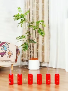 Oldlaiben Automatic Fireworks Bubble Machine Kids Toy Chinese New Year Festival Lights Music Fun Bubble Blower