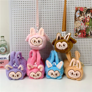 Cute Cartoon Girls Crossbody Bag Lazy Style Plush Single Shoulder Casual Trendy Bag Leisure Scene Animal Shape Cartoon Pattern