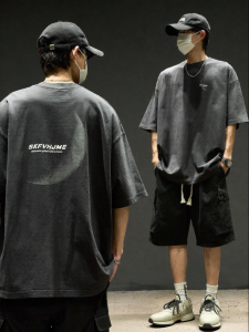 SZON | Fashion Moon Crescent Print T-Shirt 280g