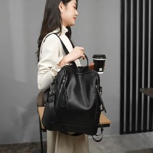 Tas Ransel Kulit Wanita Lala Backpack Tas fashion Hangout Tas sekolah Cewek Waterproof Terbaru