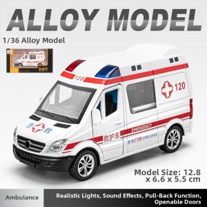 Large Alloy Police Car Toy Model
