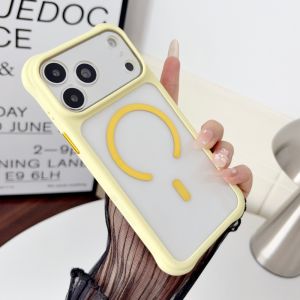 Corner Airbag Shockproof Transparent Magnetic Case For iPhone 18 17 16 Pro Max for Magsafe Wireless Charge Hard PC Clear Funda