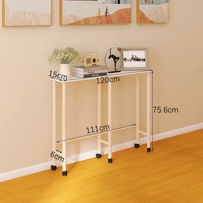 Narrow Wall-Facing Bookshelf Rear Organizer Shelf