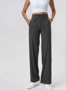 High-Quality Slimming Elasticity Wide Leg Sports Leisure Pants for Women