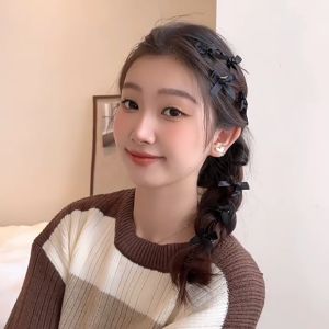 Set 10 Kẹp Nơ Nhí Kẹp Tóc Mini Phong Cách Lolita Nhiều Màu QiQiShop