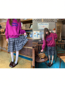 NIHAOKANONG | Chân Váy A-line Gingham Panel