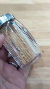 Bộ 10 hũ đựng tăm / hũ đựng tiêu nhựa Acrylic nắp inox HTâm 09 : Ø 4.0 / HTiêu 06: Ø 3.5 cm
