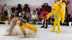 ผ้าป่า บล็อกตัว เด็กผู้ชาย ชุดห้องน้ำ Skibidi จอภาพ Man Vs