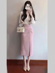 DUOMIAOTU | Autumn Elegant Two-Piece Set Dress