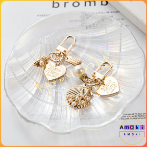 Amoki Cute Pearl Shell Keychain Jewelry Pearl Pendant Ladies Fashion Accessories