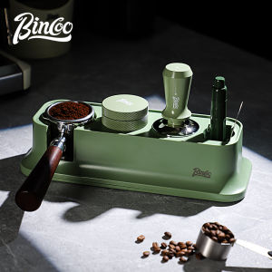 Bincoo Cà Phê Màu Xanh Lá Cây Tamper Set Bột Nhà Phân Phối Vuông Tamper Cơ Sở cà phê Ý Đồ Dùng 51/58Mm