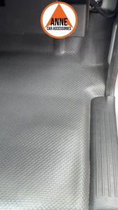 TPE Black / Carbon Fiber Extended Deep Dish Matting for Toyota Hiace Commuter 2011 Onwards / Commuter Deluxe / Super Grandia 2019 Onwards OEM Deepdish Car Floor Mat Liners Car Accessories