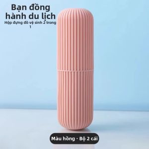 JINHUAN | Bộ Dụng Cụ Toilet Du Lịch Di Động Bao Gồm Toothbrush và Cốc Súc Miệng