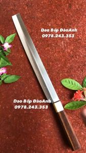 Dao sashimi thái lát cá không gỉ cán cẩm khâu đồng
