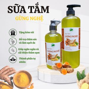 Sữa tắm gừng nghệ thảo mộc 500ml/ 1 lít