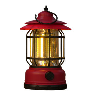 No Brand | Retro Camping Lantern with Long Battery Life and LED Lighting