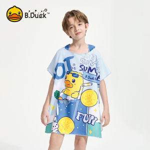 Quick Dry B.Duck Childrens Bath Towel with Hooded Robe Absorbent Warm for Autumn Winter Bathing And Hot Spring Swimming