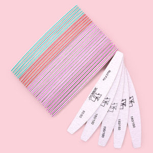 25/50pcs เล็บอะคริลิคแฟ้ม Strong กระดาษทรายเล็บบัฟเฟอร์สําหรับเล็บมะนาว a ongle 80/100 /150/180 ล้างทําความสะอาดได้เรือแฟ้ม