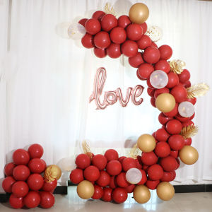 Red Balloon Chain Gemstone Decorative Background Wall Birthday Wedding Celebration Event Setup Bedroom Decoration