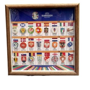 Waterproof Stainless Metal Plated Enamel Badge Set High-Quality Brooch School Backpack Decoration Medal football World Cup European Cup Teams Portugal Netherlands Spain Brazil Gift