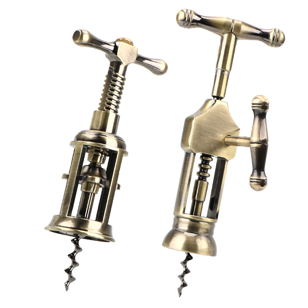 Vintage Rack & Pinion Corkscrew, Classic Wine Bottle Opener Premium Bar Tool & Kitchen Gadget
_voghion.com
