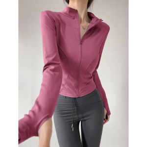 Sun Quick Drying Sports Coat Womens Tight Top Yoga Jacket Long Sleeve Zipper Jacket Running Fitness Womens Jacket S-3XL
