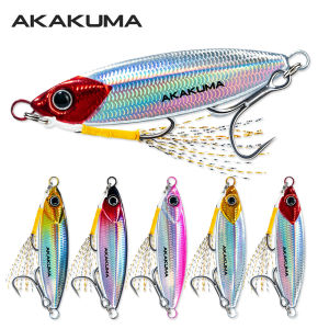 Holographic Metal Jig Fishing Lure 10g-30g Dual Hook Sinking Casting Lure 3D Eyes Artificial Hard Bait