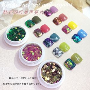 Lorossi Nail Decorations Glitter Dragon Colorful Changing Nail Stickers Korean Style Nail Art Popular Online Bright Shiny Nail Decor