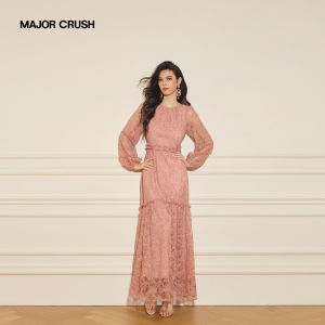 Elegant Graceful Pink Lace Dress