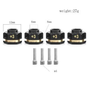 ONEVAN | Brass Weighted Extended Hex Adapter 12mm Widening Hub for TRX4 TRX6 Crawler Heavy Wheel Axle Upgrade