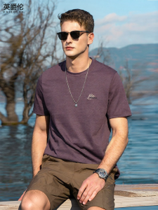 Enjeolon | Light Breathable Embroidered Linen T-shirt