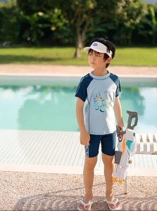 Bộ Đồ Bơi Trẻ Em YLIKE Cộc Tay Slam Dunk Đồ Bơi Cho Bé Trai Bộ Bơi Cho Bé Trai Quần Áo Bơi Cho Bé