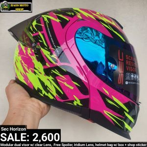 Sec Horizon Modular Full Face Half Face Motorcycle helmet