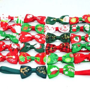 HBESTY 50Pcs/Lot Christmas Pet Bow Tie & Head Flower Set | Dog Cat Bow Ties  Festivel Mascotas Perros Accesorios Party Pet Accessories
