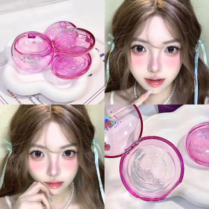 G-GORGEOUS Transparent Jelly Facial Blush Natural Long-Lasting Moisturizing Warm Color Blush Crystal Fine Glitter Blush Palette