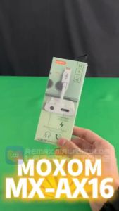 Penyesuai MOXOM OFFICIAL Gaming Audio Jack Phone Adapter To AUX 3.5mm Connector Auxiliary Earphone Headphone Converter Splitter Music + 2A Charging PD LRAX16