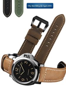 Dây Đeo Đồng Hồ Da Thật Cho Nam Panerai Casio Longines Tissot Citizen Watch Band 22 24mm Khóa Cài Mùa Thu Năm 2018